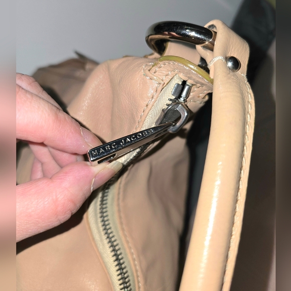 Authentic Marc Jacobs Leather Satchel - Shoulder Bag Beige With Blush Hue - Picture 6 of 15